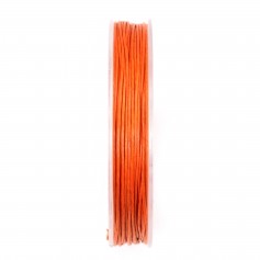 Cordón de algodón encerado naranja de 0,8 mm x 20 m