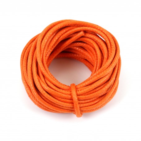 Orange waxed cotton cords 1.5mm x 20m
