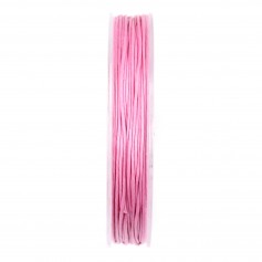 Pink waxed cotton cord 0.8mm x 20m