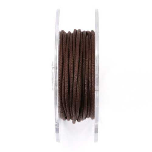 Dark brun waxed cotton cords 2.0mm x 5m