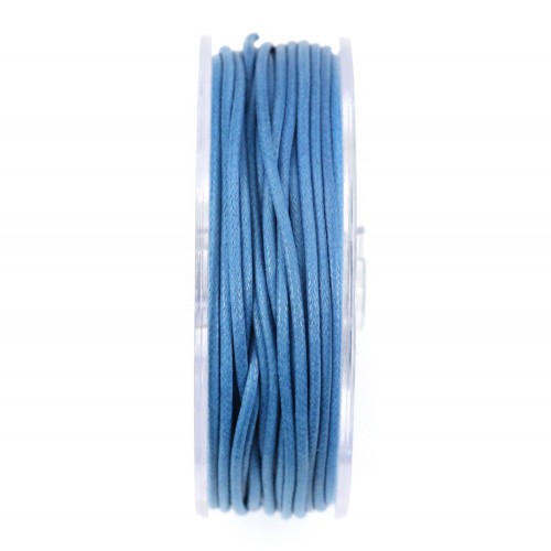 Blue waxed cotton cords 1.5mm x 20m