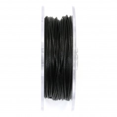 Noir waxed cotton cords 1.0mm x 20m