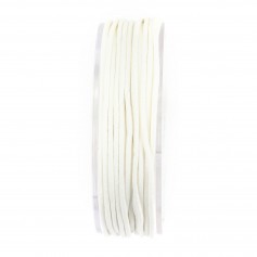 Kordel aus gewachster Baumwolle, weiß 1,5 mm x 20 m