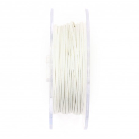 White waxed cotton cords 1.0mm x 20m