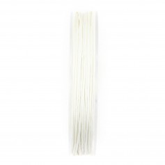 White waxed cotton cords 0.8mm x 20m