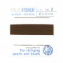 Fil power nylon avec aiguille inclus, de couleur marron x 2m
