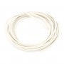White Leather cord rounded goatskin 1.3mmx 1m