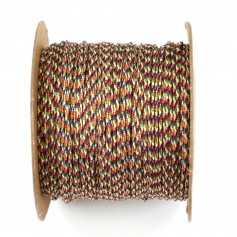 Multicolored gold polyester thread 0.8mm x 5m
