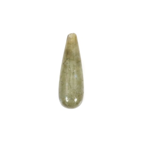 Labradorite semi-perfurada gota 7x23mm x 1pc