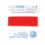 Fil power nylon avec aiguille inclus, de couleur rouge x 2m