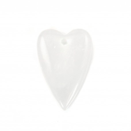 Pendentif Cristal de roche coeur 20x30mm x 1pc