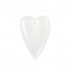 Rock crystal heart pendant 20x30mm x 1pc