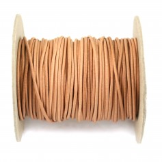 Natural rounded kangaroo hide cord 1.0mm x 1m