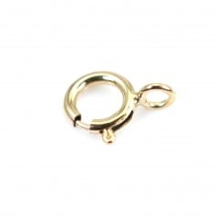 Fecho de mola com enchimento de ouro 5mm - anel fechado x 2pcs