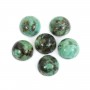 Cabochon Turquoise Africaine rond 8mm x 2pcs