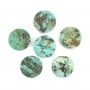 Round flat African Turquoise Cabochon 10mm x 1pc
