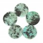 Round flat African Turquoise Cabochon 20mm x 1pc