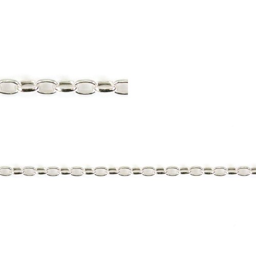 Oval 925 sterling silver chain 0.85x1.65mm x 50cm