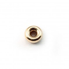 Gold Filled Round Beads 3x1.6mm x 4pcs