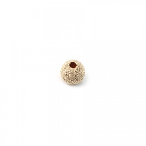 Perlina a sfera lucida riempita d'oro 4x1,2 mm x 8 pezzi
