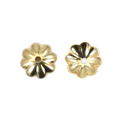 14k gold filled flower shaped "cup" for bead 4mm x 10pcs