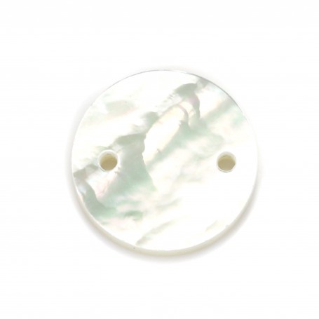 white round & flat mother-of-pearl 10mm x 4pcs