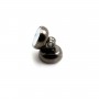 Magnetic round and flat clasps, in black metal of 7 * 5.5mm x 10pcs