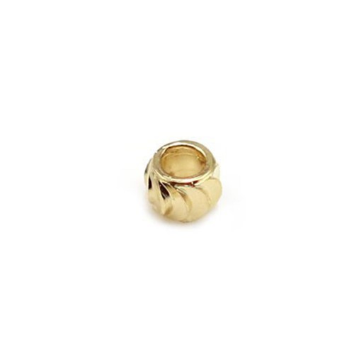 Perlina striata, oro su ottone, 0,8 * 2 mm x 20 pezzi