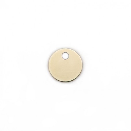 Round charm awards a medal to engrave in gold filled 9mm x 1pc