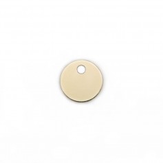 Round charm, to engrave in Gold Filled 4mm x 2pcs