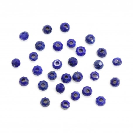 Lapis lazuli faceted rondelle 2x2.5mm x 40cm