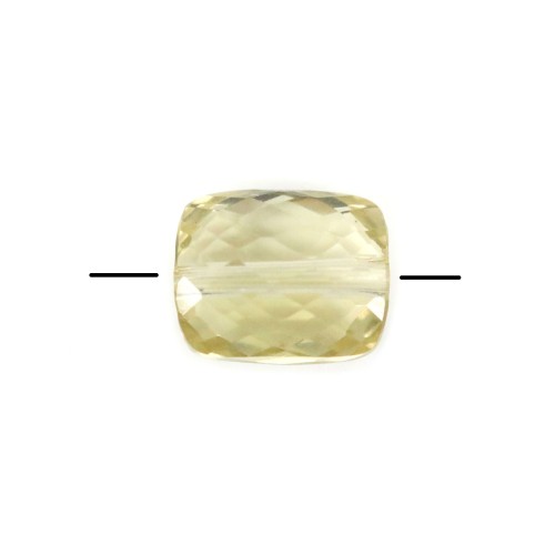 Lemon quartz rectangular faceted 8x10mm x 1pc