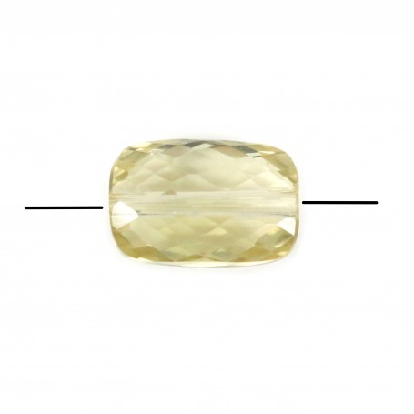 Citrine faceted rectangle 8x12mm x 1pc