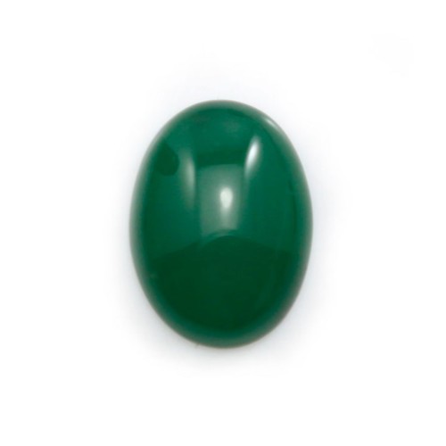 Green aventurine cabochon, in oval shaped, 13x18m x 1pc