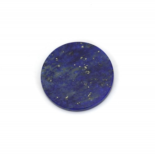 Cabochon lapis lazuli, rond plat 12mm x 2pcs