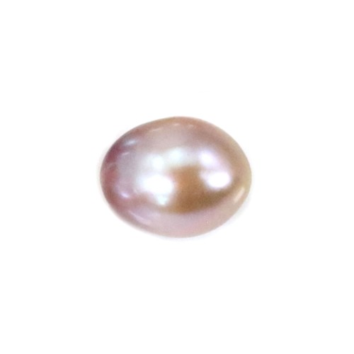 Freshwater cultured pearl half drilled purple, in pear shape, in size of 7-7.5mm x 1pc