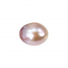Freshwater cultured pearl, half drilled, purple color, pear shape, 7-7.5mm x 1pc