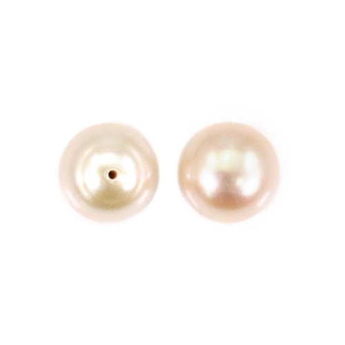 Perla coltivata d'acqua dolce, semiperla bianca, rotonda, 10-11 mm x 1 pz