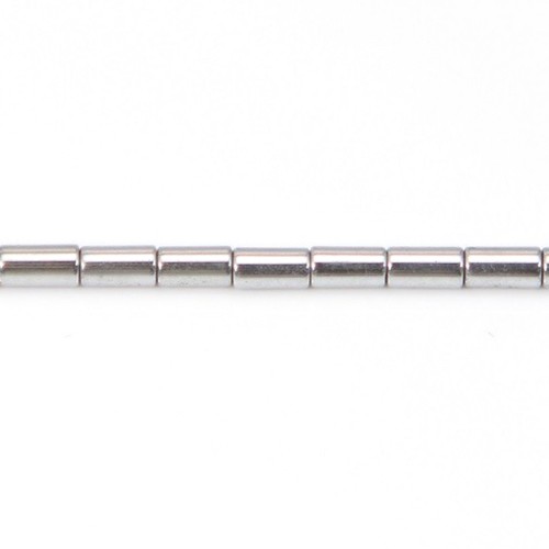 Tubo d'argento ematite 2x4mm x 10pz