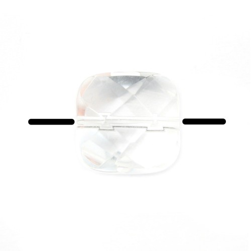 Cristal de Roca Facetado Cuadrado 12 mm x 2 uds