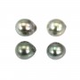 Tahitian pearl half round 9.5-10.5mm x 4pcs