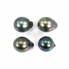 Tahitian cultured pearl in half-round shaped 10-11mm x 4pcs