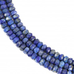 Lapis lazuli faceta redonda 5x8mm x 40cm