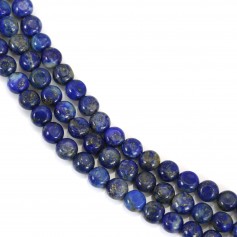 Lapis lazuli de forme rond plat, et de 6mm x 40cm