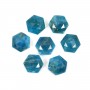 Apatite faceted hexagon cabochon 10mm x 1pc