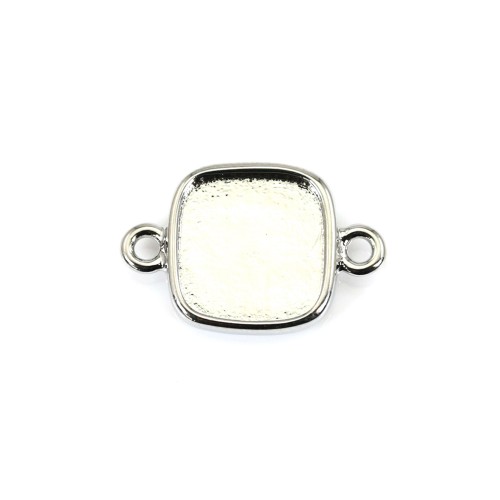 Spacer for 9mm square cabochon - Silver x 1pc
