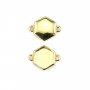Spacer for 10mm hexagon cabochon - Gold x 1pc