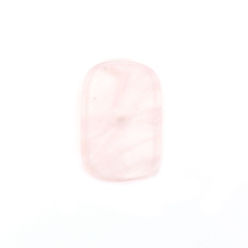 Cabujón rectángulo de cuarzo rosa 13.5x20mm x 1ud