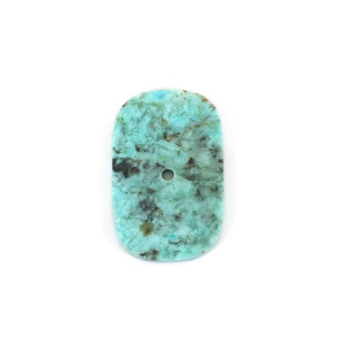 Cabochon Turquoise Africaine rectangle 13.5x20mm x 1pc