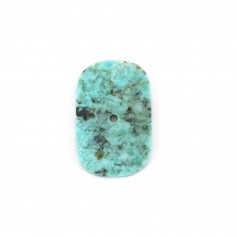 Cabochon Turquoise Africaine rectangle 13.5x20mm x 1pc